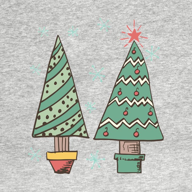 Retro Christmas Trees by SWON Design